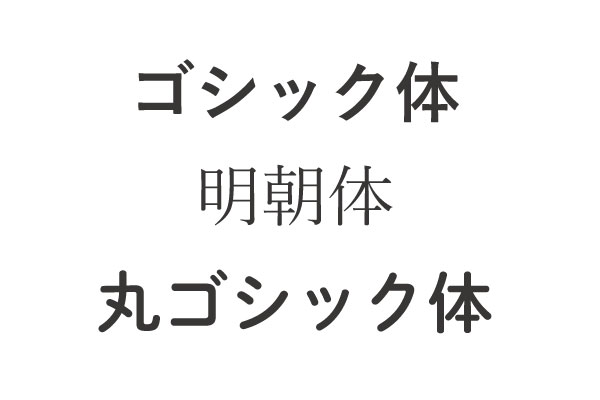 フォントの種類